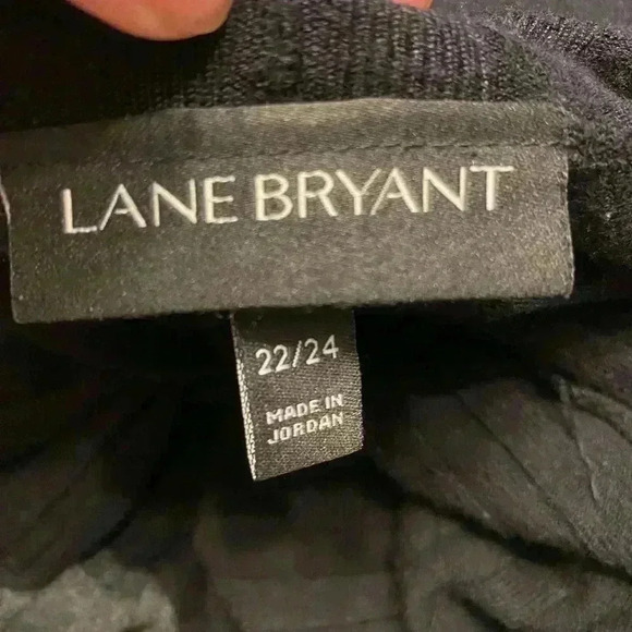 Lane Bryant open front waterfall cardigan in black & gray size 22/24 - Picture 6 of 7